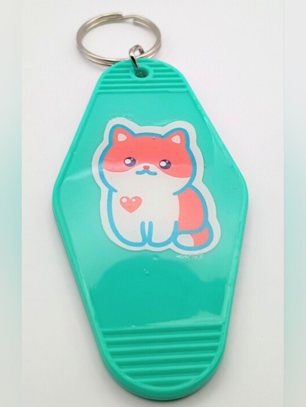 Teal Cat Keychain – Cute Cat Bag Charm